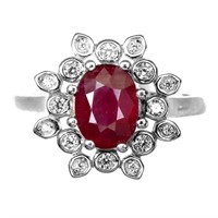 Natural Pigeon Blood Red Ruby Ring