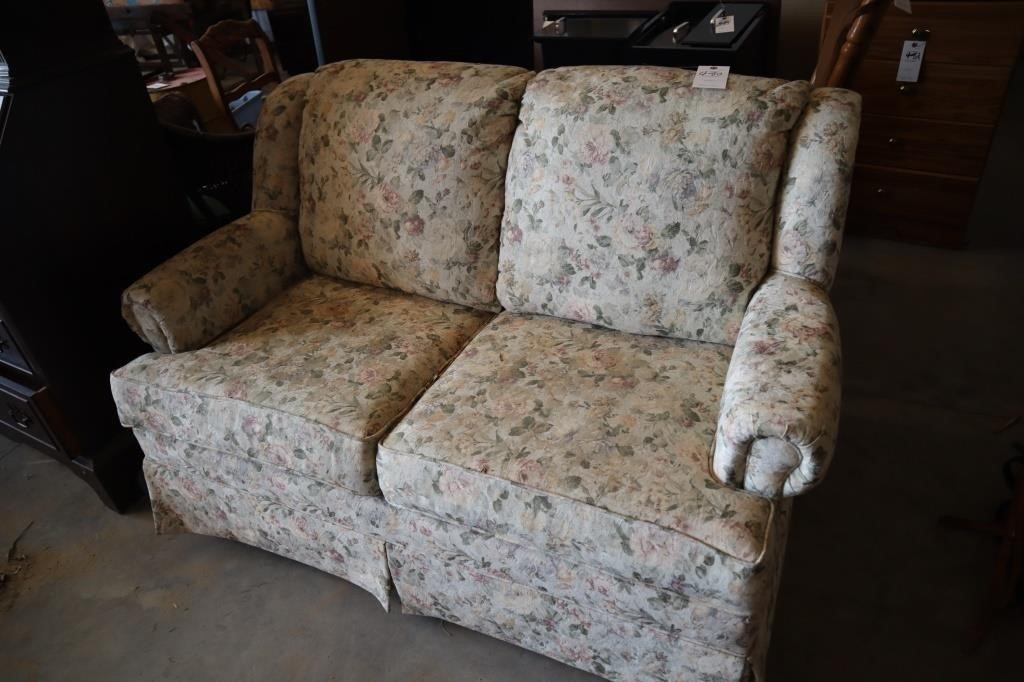 Antique Couch with Flowers