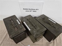 (3) Empty Metal Ammo Cans