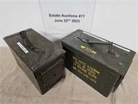 (2) Empty Metal Ammo Cans