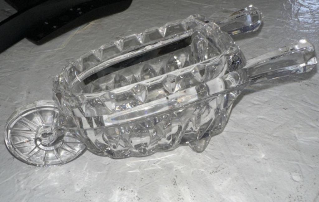 CRYSTAL GLASS WHEEL BARROW