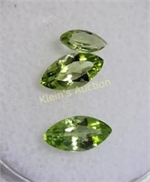 estate gemstone lot of 3 Peridot 1.35 ctw!