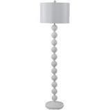 59" Stacked Ball Floor Lamp, White