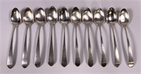 10 tests Sterling silver tablespoons, 346g, 7.5"