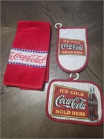 Coca-Cola Kitchen Towel and Pot Holders