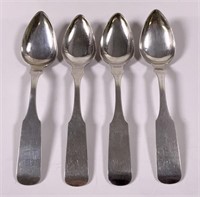 4 coin silver teaspoons, 60g, P.B. Sadtler & Sons