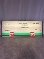 Vintage 7UP lighted letter board sign, dimensions