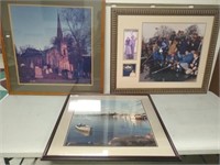 (3) Framed Photographs Incl. Reagan Display
