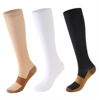 P3605  Hehanda Copper Compression Socks, 3 Pairs-L