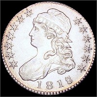 1818/7 Capped Bust Half Dollar CLOSELY UNC