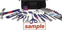 Variety Hand Tool Set w/Hammer, Tote Bag, Pliers