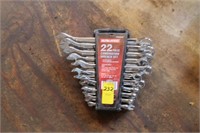 22 PIECE COMBO WRENCH SET METRIC & STANDARD