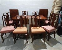 Harden Dining Table w 8 Chairs, Leafs & Cover K11C