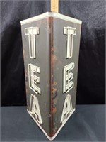 Tin Tea Sign 16 IN Tall
