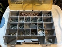 Storage container w small nails etc