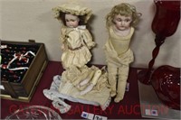 (2) Antique Dolls: