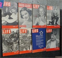 8 WW2 ERA LIFE MAGAZINES - JUDY GARLAND +++