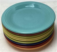 (9) HOMER LAUGHLIN FIESTA DINNER PLATES