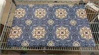 NEW ornate rubber kitchen rug matt 16x32