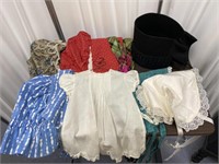 Pile of Ladies' Bonnets & Aprons
