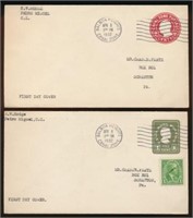 CANAL ZONE #U10 & #U11 FIRST DAY COVERS USED