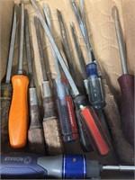 Assorted brand large screwdrivers