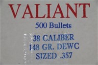 Valiant 38 Caliber Size .357 (500 Bullets)