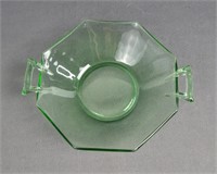 Vintage Green Depression Glass Dish