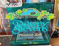 Dewey Stevens Light Up Bar Sign