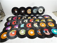 Large Lot of 45rpm Vinyl Records - Disco Era