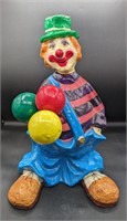 Vintage Paper Mache Clown w/ Balloons