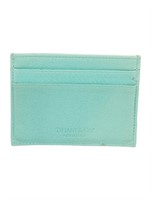 Tiffany & Co. Green Leather Twill Card Holder
