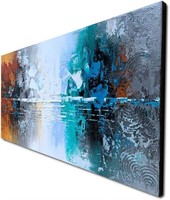 Large Hand Painted Abstract Landscape Canvas Art