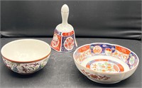 Asian Pattern Bell Vintage & bowls