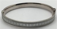 Italy Sterling Silver Hinged Bracelet