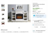 W5251  Ameriwood Home Lavina Mantel Fireplace Whi