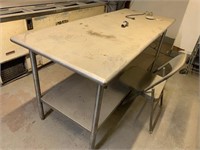 Stainless steel worktable 72”x30”