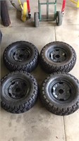 4 Golf Cart Tires 22 X 10.5 0-12 NHS With Rims