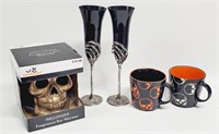 HALLOWEEN SKELETON DECOR, GOBBLETS BAR WARMER CUPS