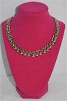 Vintage Monet Omega Link Collar Necklace 16"