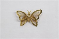 Vintage Monet Wire Wrapped Butterfly Brooch 2"