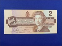 Canadian 2 Dollar Bill (1986)