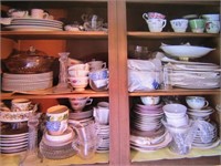 all dishes,cups,mugs,pink depression,teapot