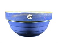 Antique Blue Stoneware Mixing Bowl