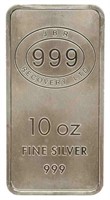 JBR RECOVERY LTD .999 FINE SILVER 10 OZT BAR