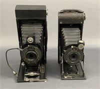 Two Vintage Kodak Cameras No 1A Pocket Kodak