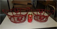 2 - METAL ROOSTER BASKETS