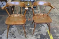 Vintage MCM Hale dining chair pair