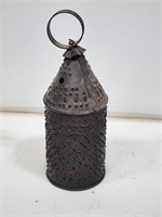 Primitive Punched Tin Candle Lantern