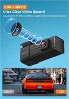NEW $70 Wifi Dash Camera for Cars Wifi 2.5k